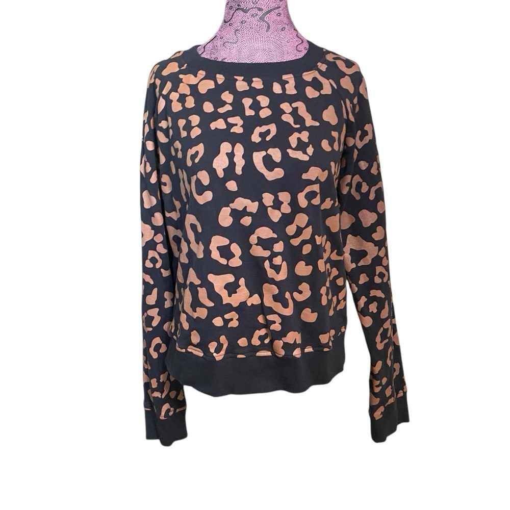 Beach Riot Black Classic Leopard Pullover Sweater